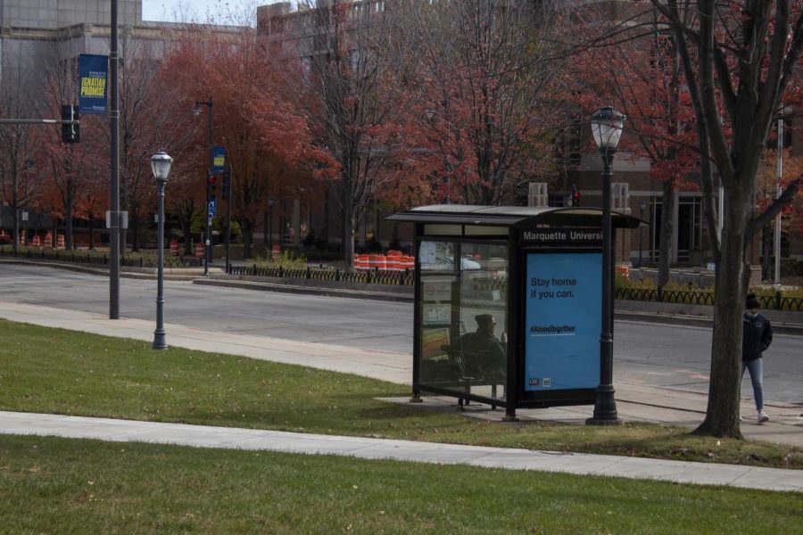 There are several easily accessible bus stops on campus. 