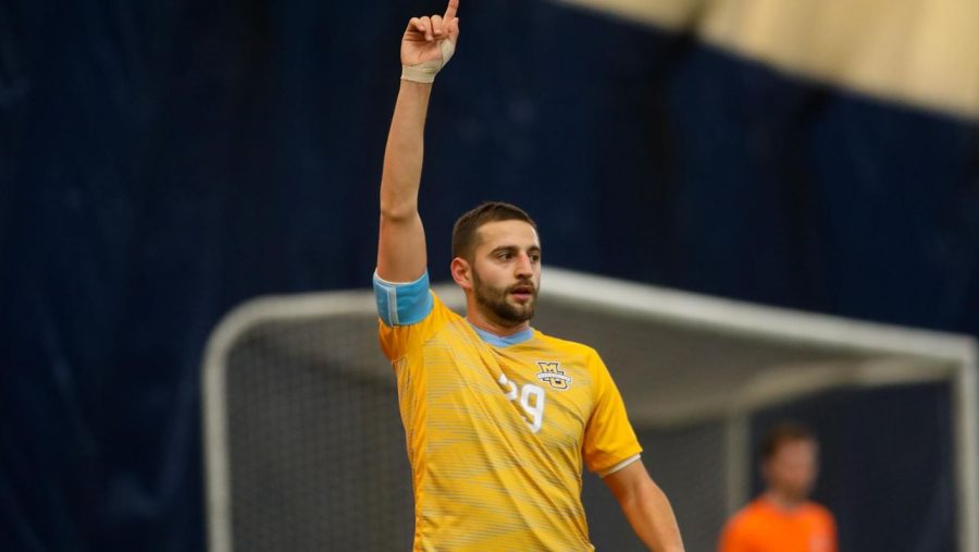 Redshirt senior defender Oliver Posarelli has been a key defensive player in Marquette's season (Photo Courtesy of Marquette Athletics).