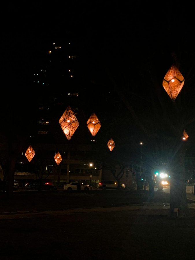 "Lightfield" will be in Cathedral Square Park through May 5.