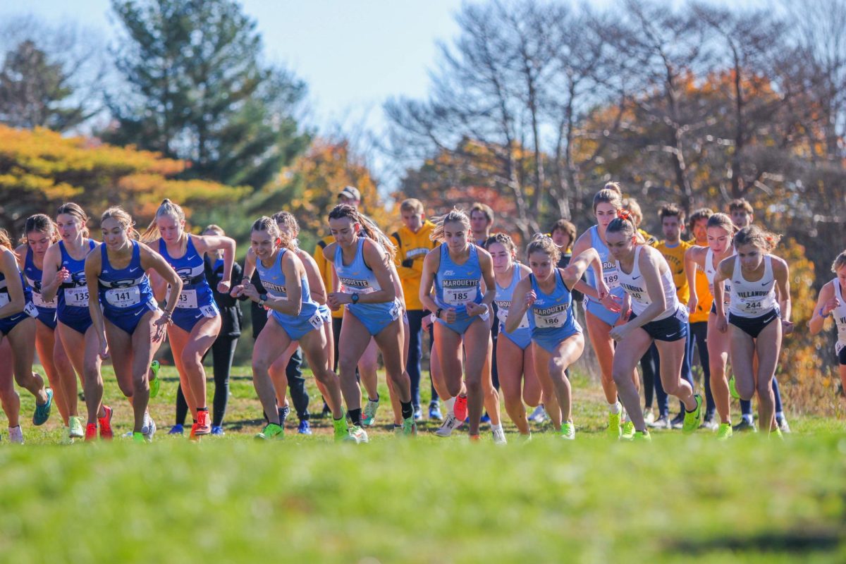 Marquette women's cross-country gets underway at the 2022 Big East Championships. (Photo courtesy of Marquette Athletics.)