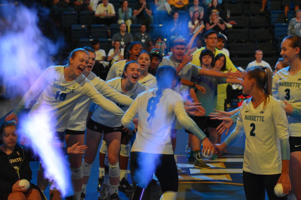 Wisconsin vs. Marquette is the first-ever volleyball game in Fiserv Forum.