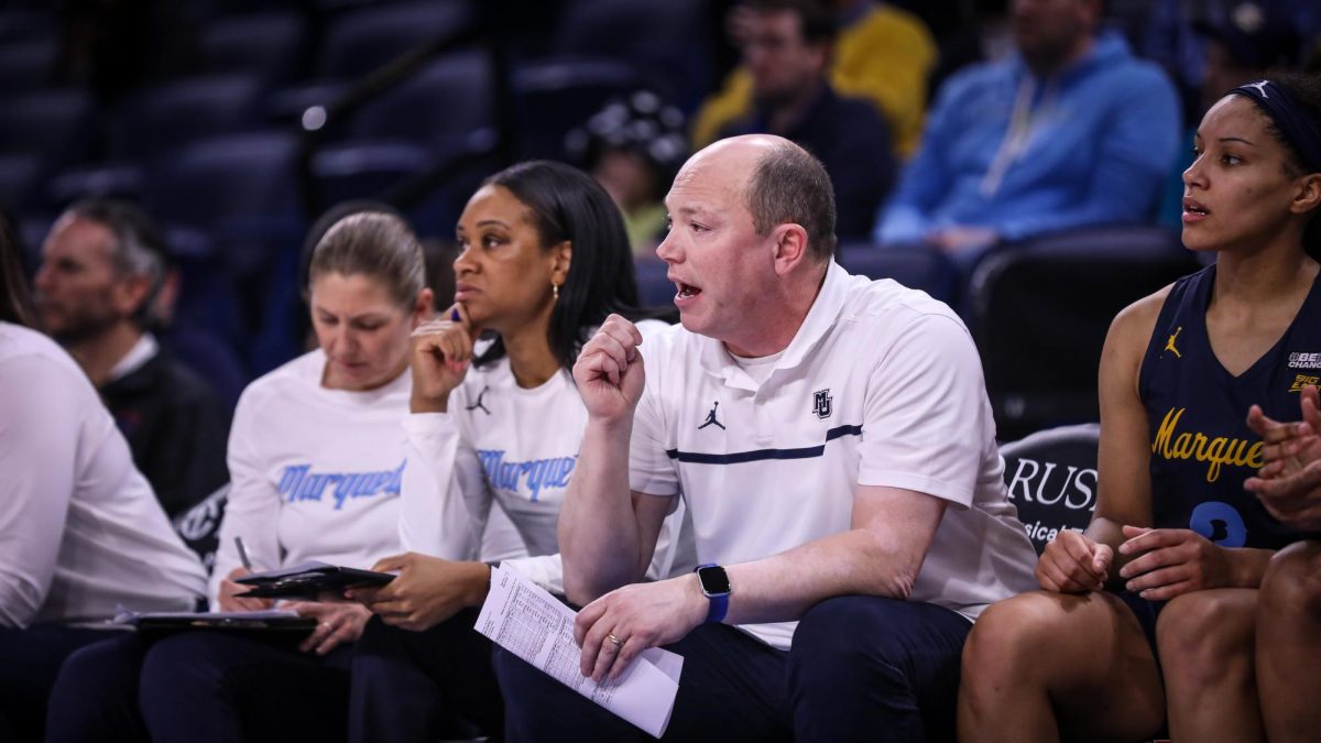 Advisor for scouting and analytics Jonathan Tsipis has known head coach Megan Duffy for 20 years. (Photo courtesy of Marquette Athletics.)