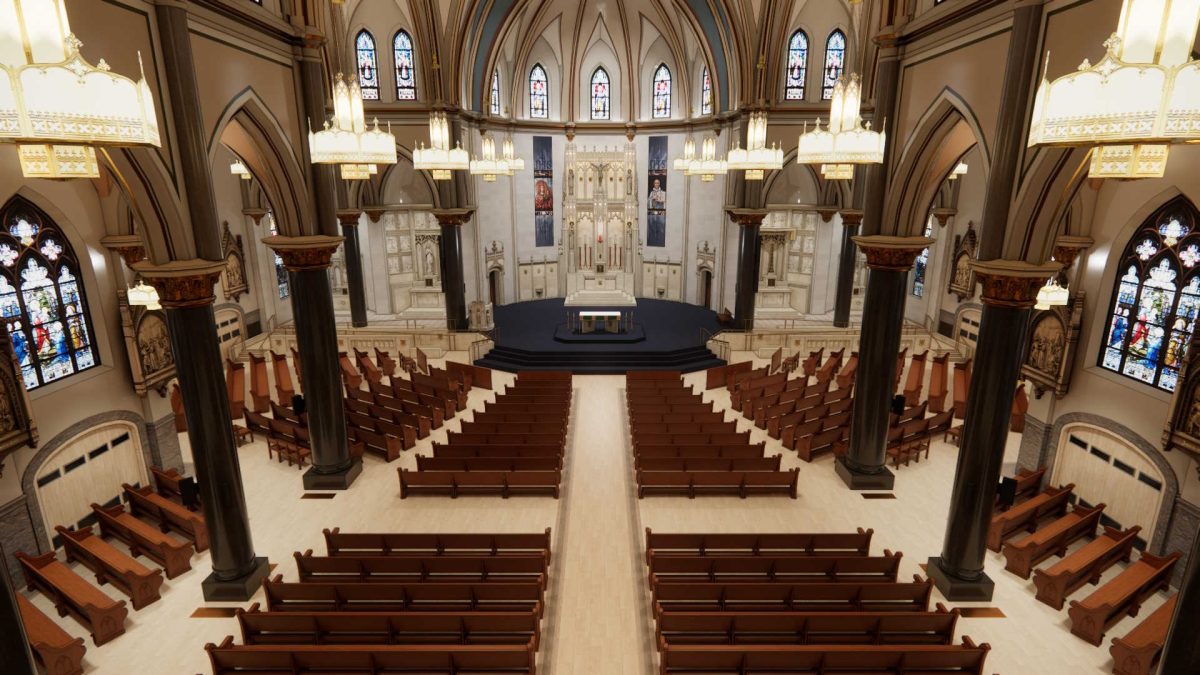 Renovation images and updates can be found on the parish's website. Photo courtesy of Gesu Parish.