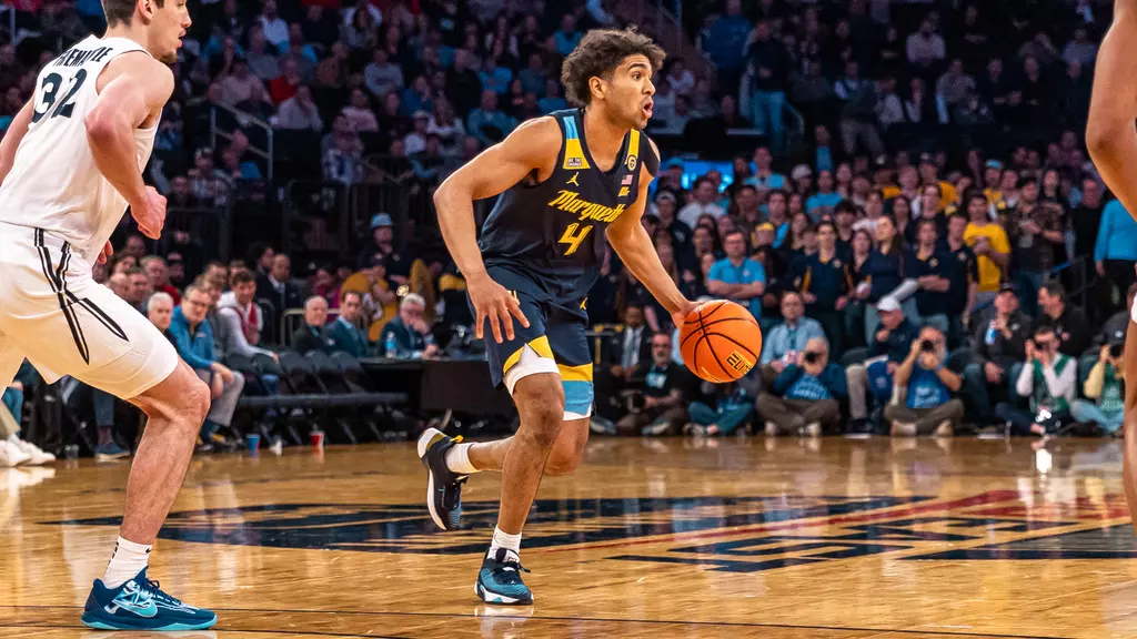Stevie Mitchell scored 16 points on 6-of-12 shooting in Marquette's 89-87 win over Xavier in the quarterfinals of the Big East Tournament.