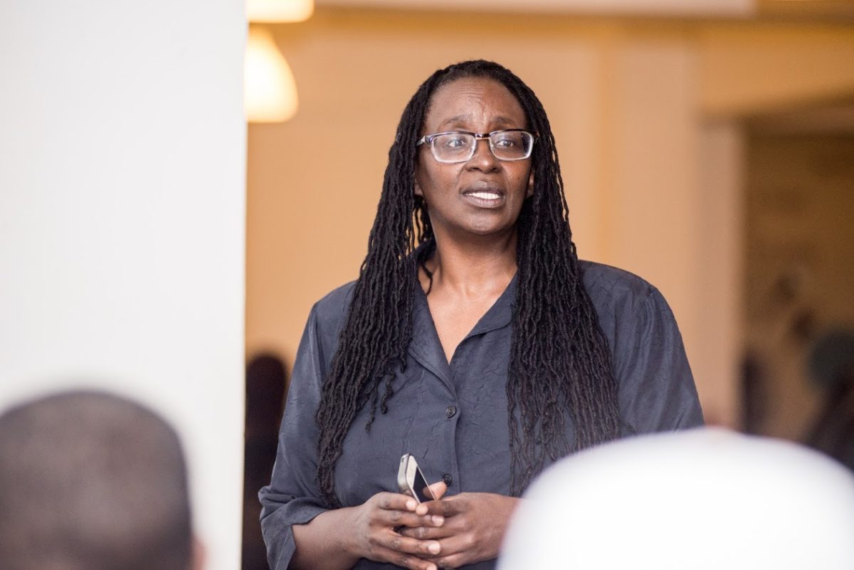 Catherine Gicheru delivered the keynote address at Marquette's 2025 Nieman Symposium March 28.